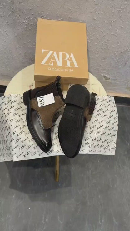 ZARA SURPLUS OXFORD LEATHER CHELSEA BOOTS