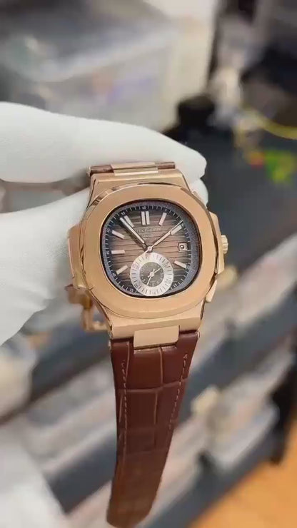 Patek Philippe Brown Exclusive Nautilus With OG Box