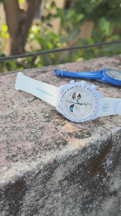 Swatch X Omega Bioceramic Moon 'Mission To Earthphase Moonshine Gold Cold Moon'