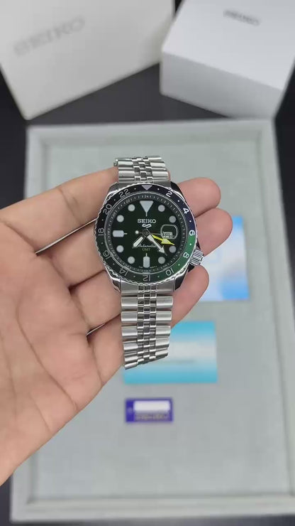 Seiko 5 Sports SKX GMT Bi-Green Colour