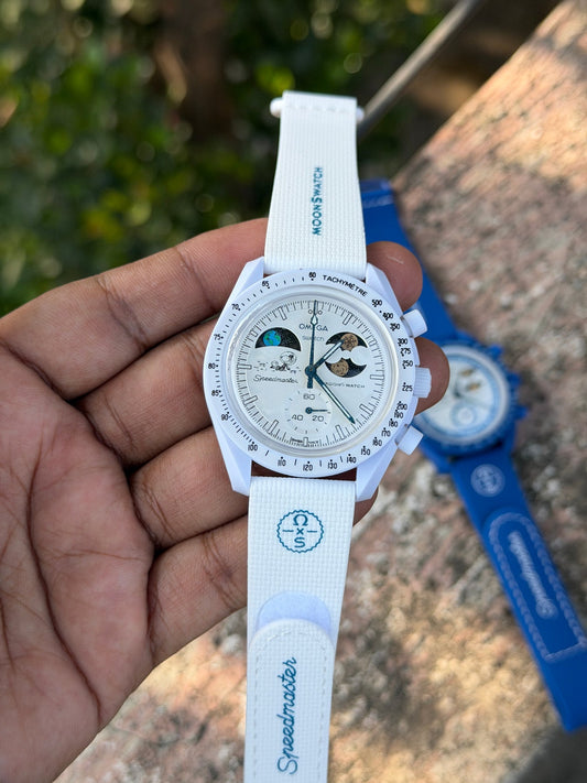 Swatch X Omega Bioceramic Moon 'Mission To Earthphase Moonshine Gold Cold Moon'
