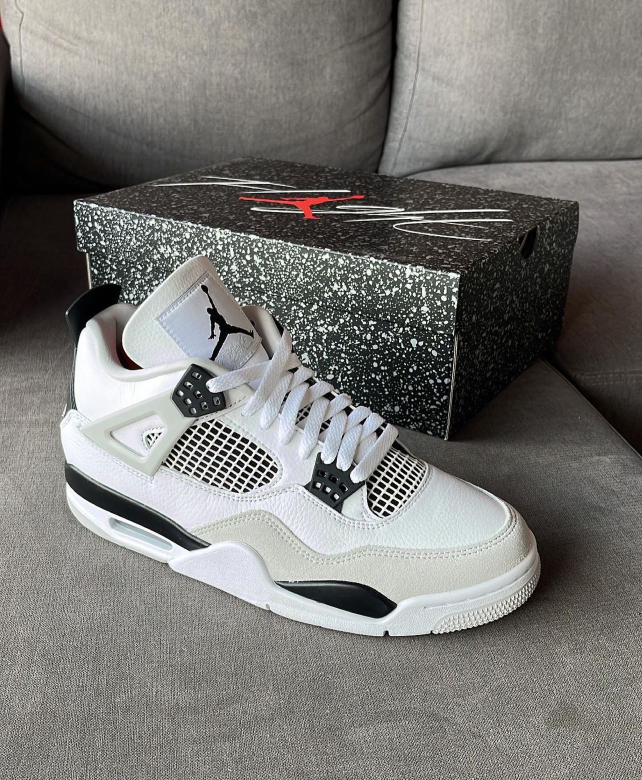 Nike Air Jordan Retro 4 Military Black Semi UA