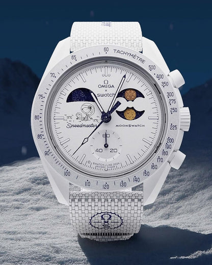 Swatch X Omega Bioceramic Moon 'Mission To Earthphase Moonshine Gold Cold Moon'