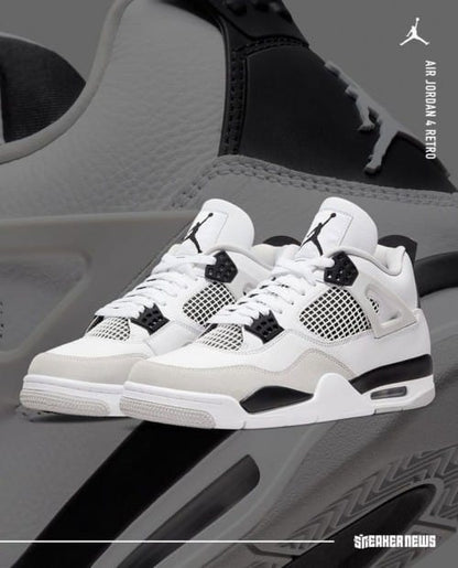 Nike Air Jordan Retro 4 Military Black Semi UA